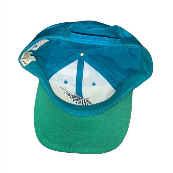 Vintage 90s Florida Marlins Plain Logo Snapback Hat - Picture 4 of 6